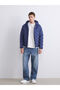 Indigo Slim Fit Hooded Men's Puffer Jacket - 2