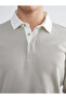 Rmz Gi̇yi̇m Farkiyla Contrast Polo Collar Men's Sweatshirt - 7