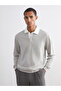 Rmz Gi̇yi̇m Farkiyla Contrast Polo Collar Men's Sweatshirt - 3