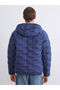 Indigo Slim Fit Hooded Men's Puffer Jacket - 5