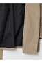 Beige Standard Fit Jacket Collar Men's Trench Coat - 7