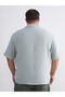 Green Large Size Resort Collar Short Sleeve Muslin Men's Shirt - 5