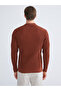 Brown Polo Neck Men's Knitwear Sweater - 4