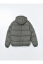 Khaki Standard Fit Hooded Men's Puffer Jacket - 8