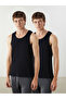 Özmarka New Season U-Neck Combed Cotton Men's Ribbed Undershirt 2-Pack