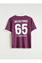 Xside Plum Polo Collar Printed Men's T-Shirt - 6