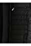 Black Slim Fit Stand Collar Men's Leather Look Coat - 8