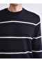 Esvab • Modern & Distinctive Zero Roba Collar Long Sleeve Striped Men's Knitwear Sweater - 4