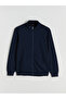 Men's Zippered Sweatshirt with Stand Collar - 5