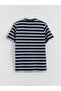 Crew Neck Striped Combed Cotton Men's T-Shirt - 6