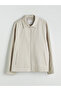 Lcw Vision Beige Comfortable Fit Shirt Collar Men's Jacket - 6