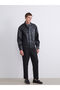 Esvab • Modern & Distinctive Comfortable Fit Stand Collar Men's Leather Look Jacket - 5