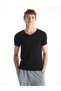 Nevavm Black Combed Cotton Plain Men's Underwear Undershirt with Difference