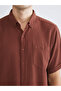 Brown Regular Fit Short Sleeve Men's Shirt - 3