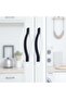 Furniture Handle Striped Model Durable Long Lasting Modern Decorative Design 288 mm Black Metal - 5