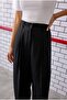 Pleat Detailed Palazzo Trousers Black - 5