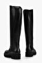 Women's Holt Black Genuine Leather Boots - 5