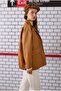 Sports Cut Leather Jacket Camel - 7