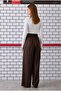 Pile Detailed Palazzo Trousers Bitter Brown - 3