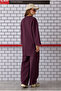 Modal Basic Long Sweatshirt Burgundy - 4