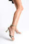 Women's Gold Mirror Luxurious Heeled Comfortable Stylish Shoes - 3