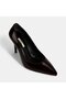 Women's Burgundy Leather Stiletto - 5