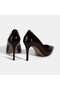 Women's Burgundy Leather Stiletto - 8