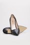 Black Genuine Leather Jurdan Sole Women's Thin Heeled Shoes Tg092152612828 - 2
