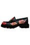 Women's Vegan Leather Black Loafer - Poppy Design - 3