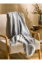 Anthracite Tasseled Tv Blanket 130X170 cm