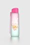 Pera Double Color Text Patterned 820 ml Matte Tritan Leak-Proof Odor-Free Water Bottle with Strap 912134 Fuchsia-Turquoise