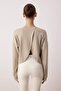 Vizon Sırt Yırtmaç Detaylı Spor Örme Sweatshirt THMAW26SW00003 - 3