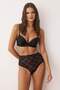 Black-Burgundy 2-Pack Rubber Detailed Lace Hipster Knitted Panties Thmaw26Ku00008 - 3