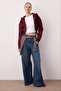 Mürdüm Crop Oversize Örme Hırka/Sweatshirt TWOAW25SW00302 - 2