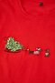 Red Regular New Year's Themed Knitted Pajamas Set Tmnaw26Pt00028 - 4