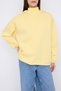 Yellow Hooded Oversize/Wide Fit Thick Fleece Inside Knitted Sweatshirt Twoaw26Sw00115 - 3