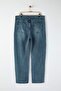 Orta Mavi %100 Pamuk Baggy Fit Jeans Kot Pantolon TMNAW24JE00027 - 9
