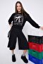Teen Siyah Baskılı Regular/Normal Kalıp Örme Sweatshirt TWOAW26SW00189 - 2