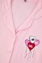 Pink Heart Printed Ribbed Knitted Pajama Set Thmaw26Pt00155 - 8