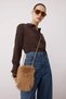 Camel Faux Fur Crossbody Women's Shoulder and Phone Bag Takaw26Oc00067 - 2
