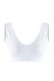 White V-Neck Seamless/Seamless Wire-Free Cupless Stretchy Bralette Knitted Plus Size Bra Tbbaw26Cw00008 - 2