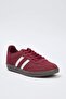 Bordo Süet Retro Bağcıklı Kadın Spor Ayakkabı TAKAW25SN00005 - 4