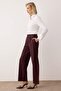 EXCLUSIVE Özel Koleksiyon Mürdüm Yumuşak Tuşeli Wide Leg/Geniş Paça Pantolon TWOAW26PL00119 - 5