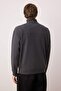 Anthracite New Oversize/Wide Cut Brushed Thessaloniki Stand-Up Collar Sweatshirt Tmnaw26Sw00014 - 8