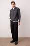 Anthracite New Oversize/Wide Cut Brushed Thessaloniki Stand-Up Collar Sweatshirt Tmnaw26Sw00014 - 4