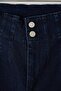 Koyu Mavi Yüksek Bel Dikiş Detaylı İspanyol Paça Büyük Beden Flare Fit Jeans TBBAW26CJ00024 - 6