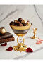 Vega Magnolia Bowl with Metal Legs 345 Cc - Gold Decorated Luxury Dessert and Snack Serving
