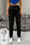 Women's High Waist Carrot Model Elastic Waist Narrow Leg Trousers