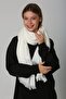 Ecru Soft Textured Unisex Thick Scarf Shawl - 2