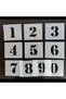 Stencil Number Painting Template X009-Number Number Height 3 cm - 4